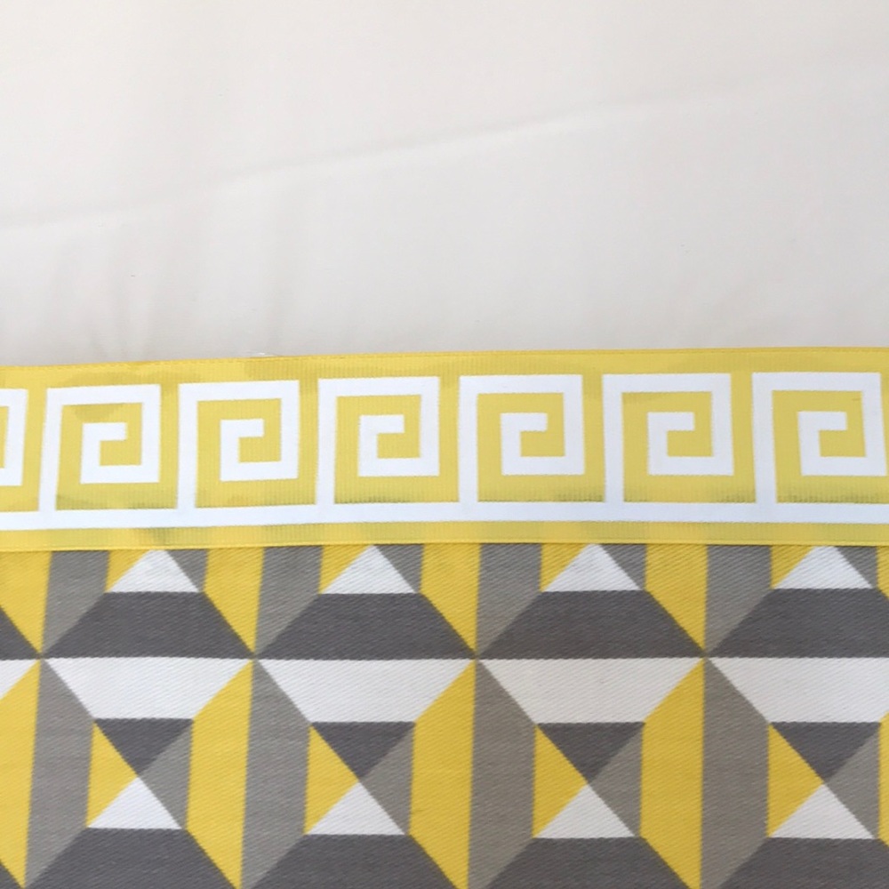Yellow White Gray 3D Geometric Shower Curtain🌪 - Picture 6 of 7